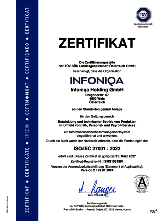 ISO/IEC 27001:2022 Zertifizierung